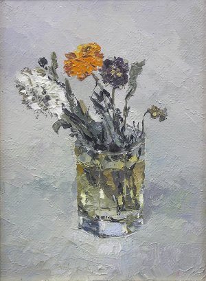 Заказ картины "Цветы в стакане"