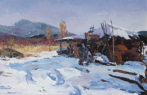 Заказ картины "Зимой в горах"